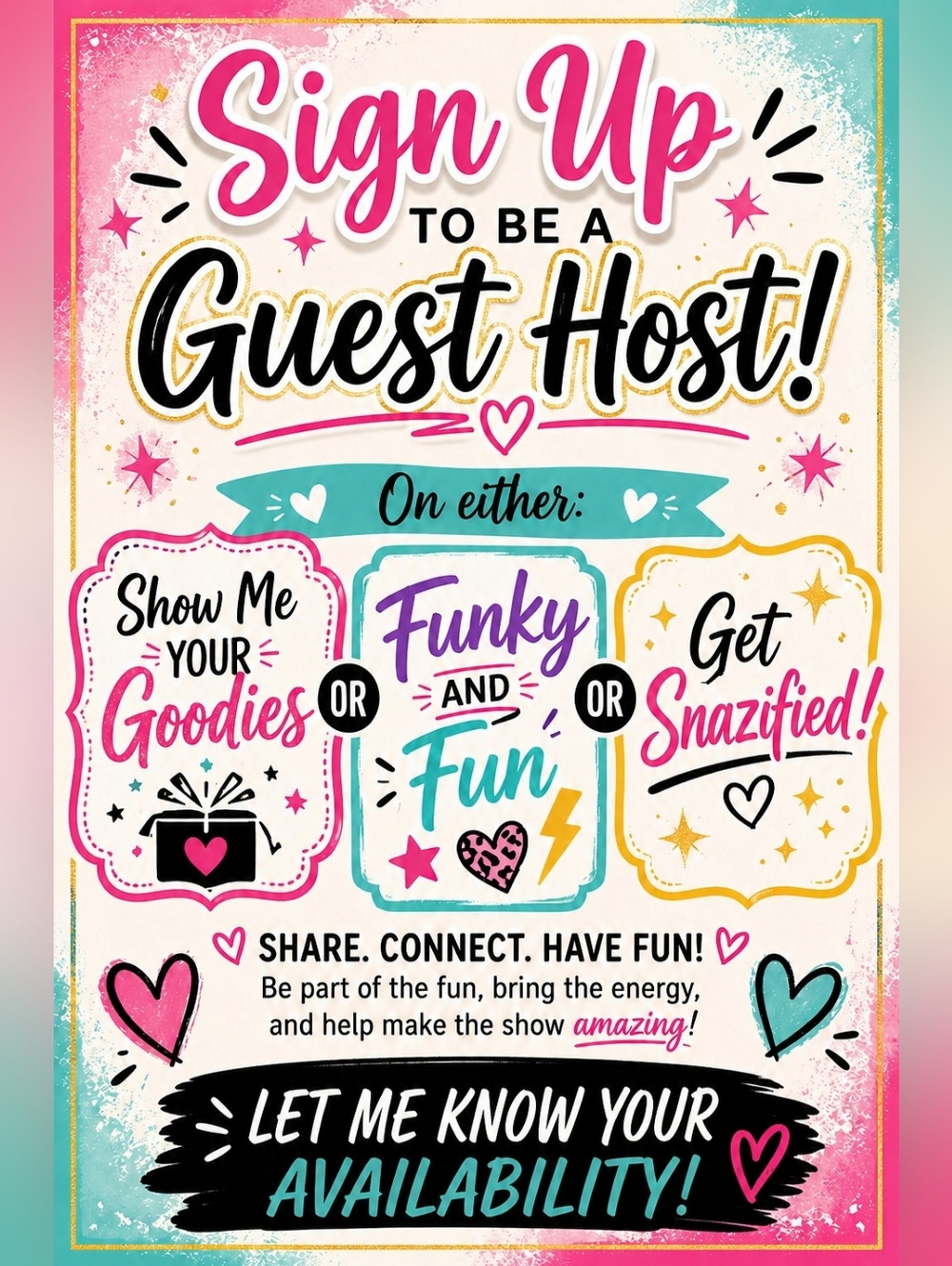 SIGN UP TO BE A GUEST HOST ON ONE OF THE TRAINS